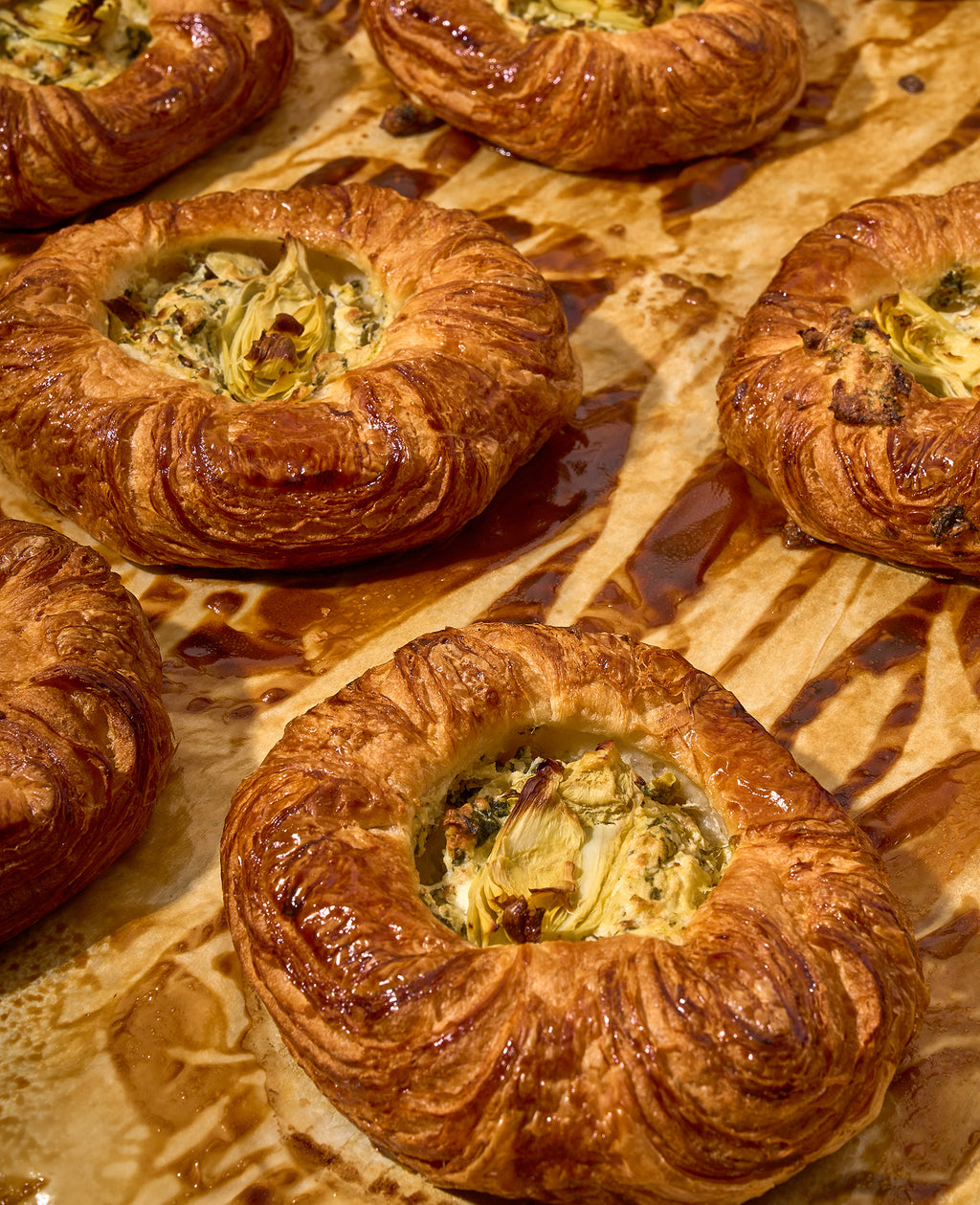 Baby Spinach and Artichoke Danish