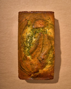 Lemon Matcha Poppy Loaf