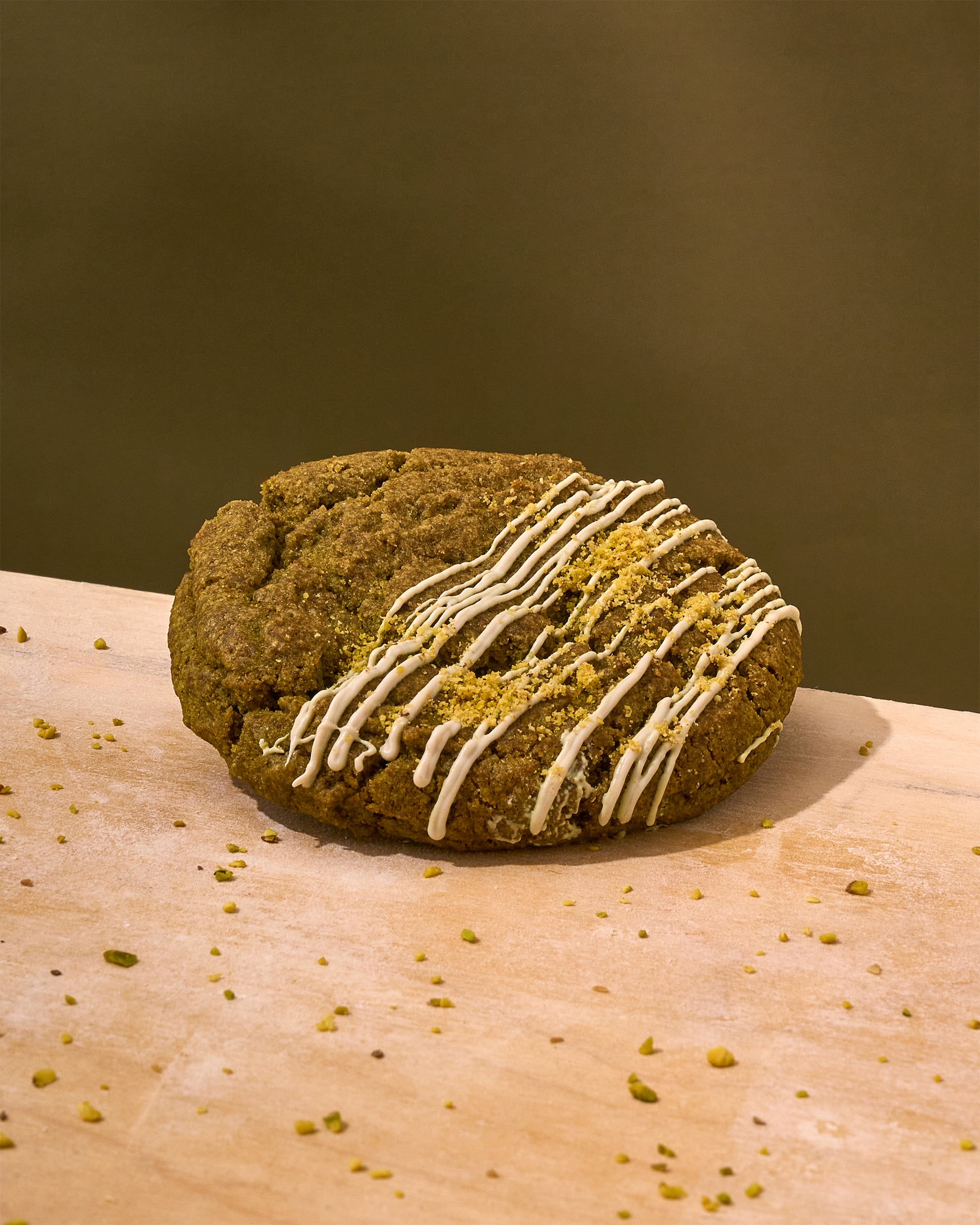 Matcha White Chocolate Pistachio Cookie